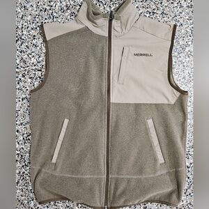 Merrell Men's Olive/Beige Fleece Vest
